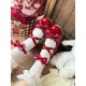Sheep Puff Vintage Polka Dot Platform Shoes(Reservation/4 Colours/Full Payment Without Shipping)